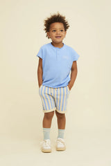 Sommershort. Terry. Gestreift. Mit Kordelzug