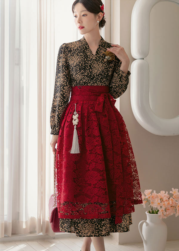 Autumn Flow Modern Hanbok Dress
