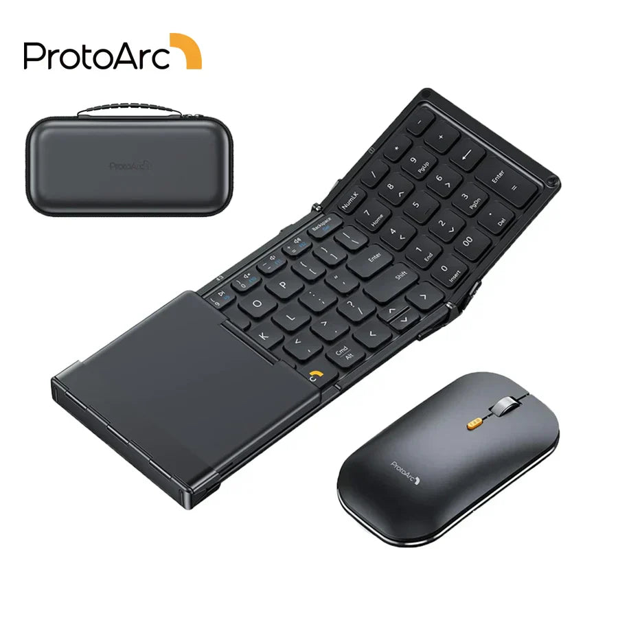ProtoArc XKM01 Folding Keyboard Mouse Set Portable Bluetooth