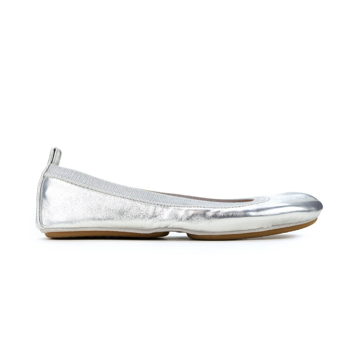 Samara Foldable Ballet Flat in Silver Leather - Yosi Samra  - Women's Flats