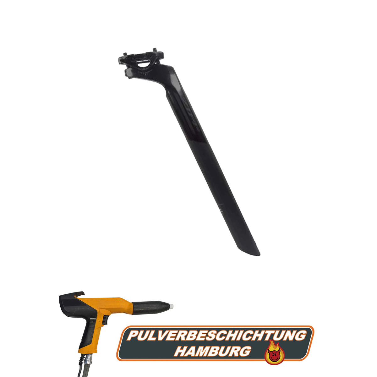 Fahrrad Sattelstütze Pulverbeschichtung