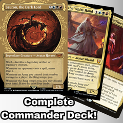MTG Commander Deck EDH Deck Sauron, the Dark Lord 100 Magic Cards Custom Deck Lord of the Rings Orcs Amass