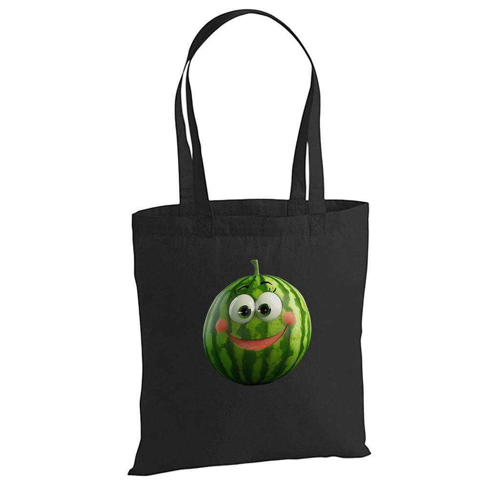 Umhängetasche Wassermelone Happy Fruits Stoffbeutel - Baumwolle-tshirt-bedrucken-myShirtStore