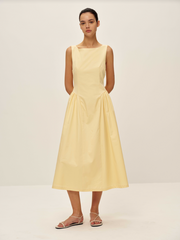 Lennon Poplin Dress | Yellow