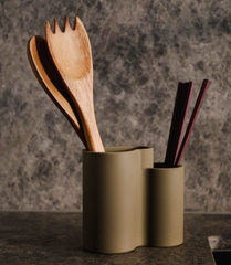 DESIGNSTUFF | Store-All Cutlery Drainer/Holder, Khaki SALE