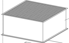 Clemco 22502 Filter element, HEPA 24"x24"x12"