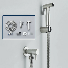 Norvo | Shinesia Bidet Spray – Rustfritt Stål Hygiene Baderoms Tilbehør – Veggmontert Kaldt Vann Spray Funksjon