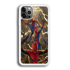 Spiderman VS Octopus iPhone 12 Pro Case Rubber White (2D Case)