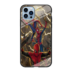 Spiderman VS Octopus iPhone 12 Pro Case Tempered Glass Case