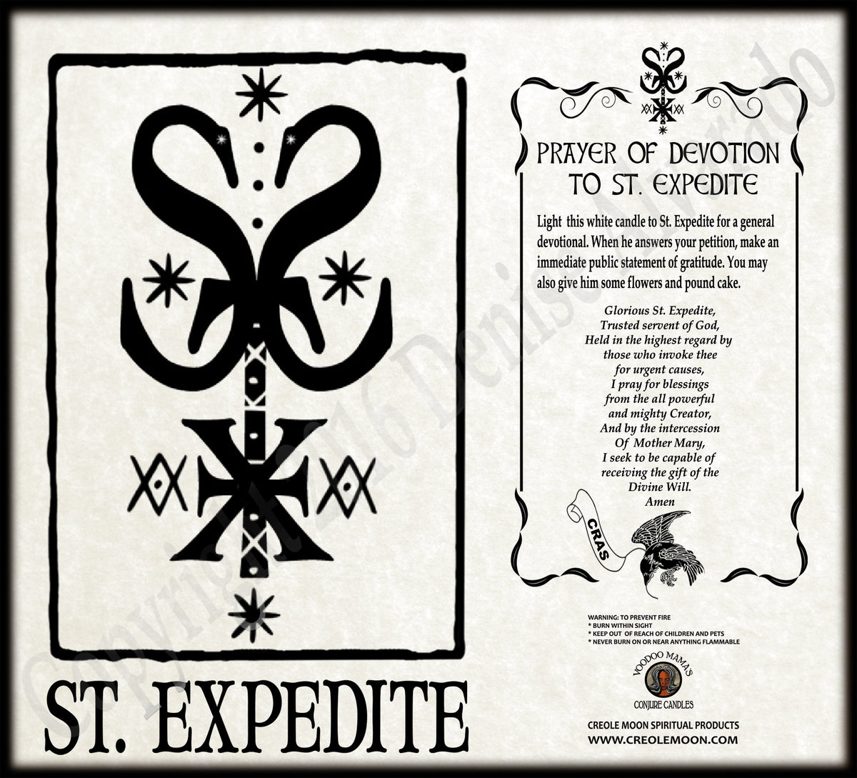 St. Expedite Ritual Symbol Candle