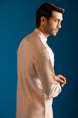 LIGHT BROWN BLENDED KURTA TROUSERS | CCMKT-S-US-39370-4/4 - STOCKHOLM