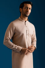 LIGHT BROWN BLENDED KURTA TROUSERS | CCMKT-S-US-39370-4/4 - STOCKHOLM