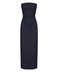 Strapless Denim Maxi Dress