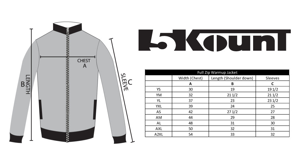 Nam Knights Sublimated Ladies' Sublimated WarmUp Full Zip Jacket - 5KounT2018