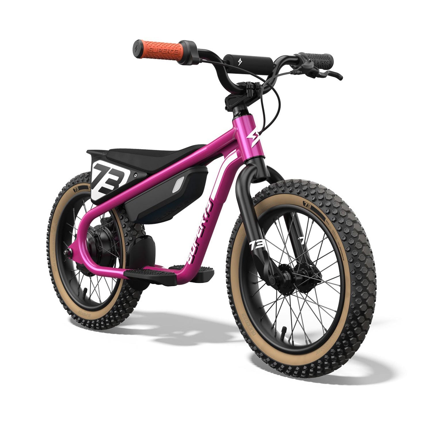 Front view of the SUPER73-K1D in Prickly Pink. @color_prickly pink