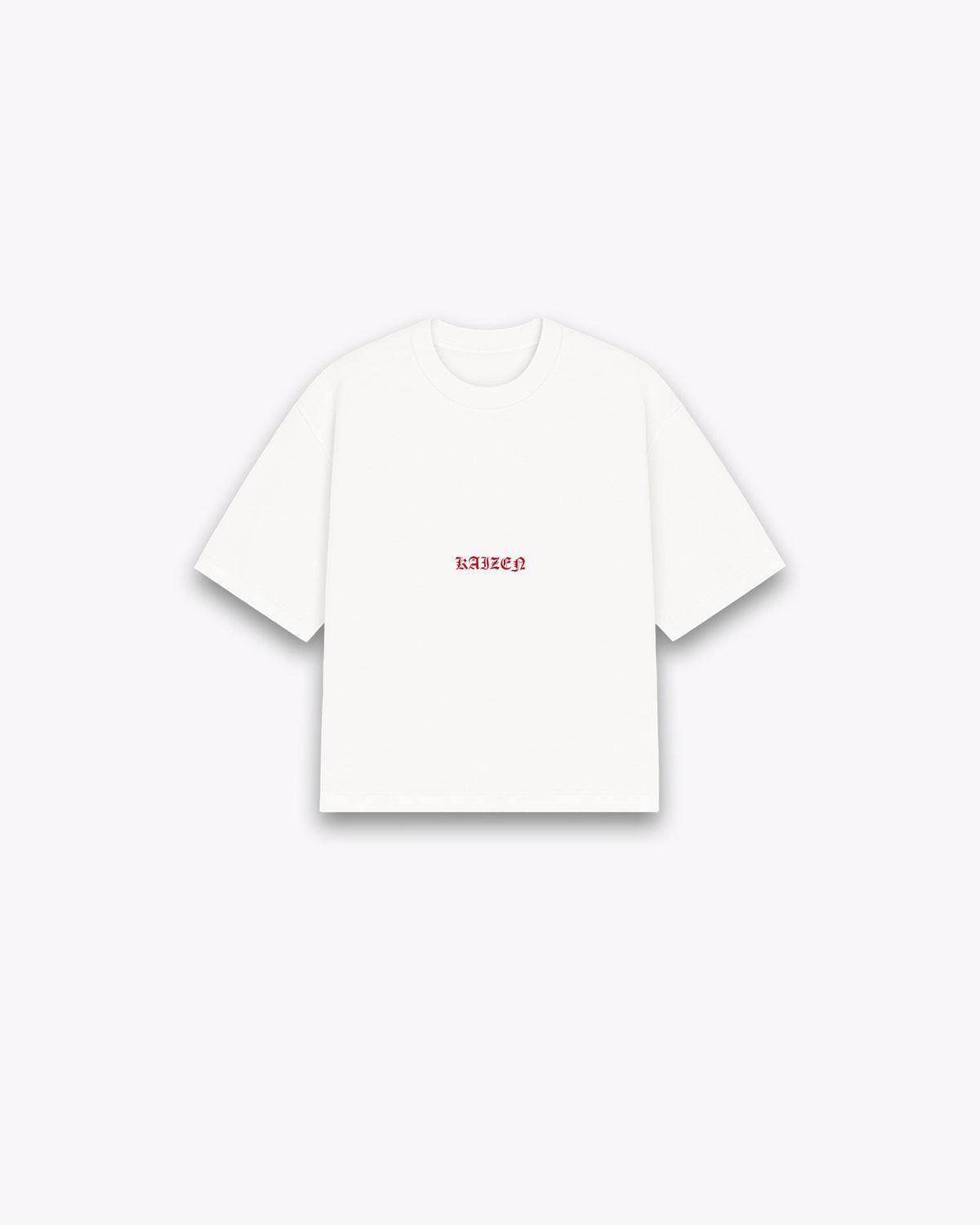 CROPPED OVERSIZE SHIRT - RED DEMON - WHITE