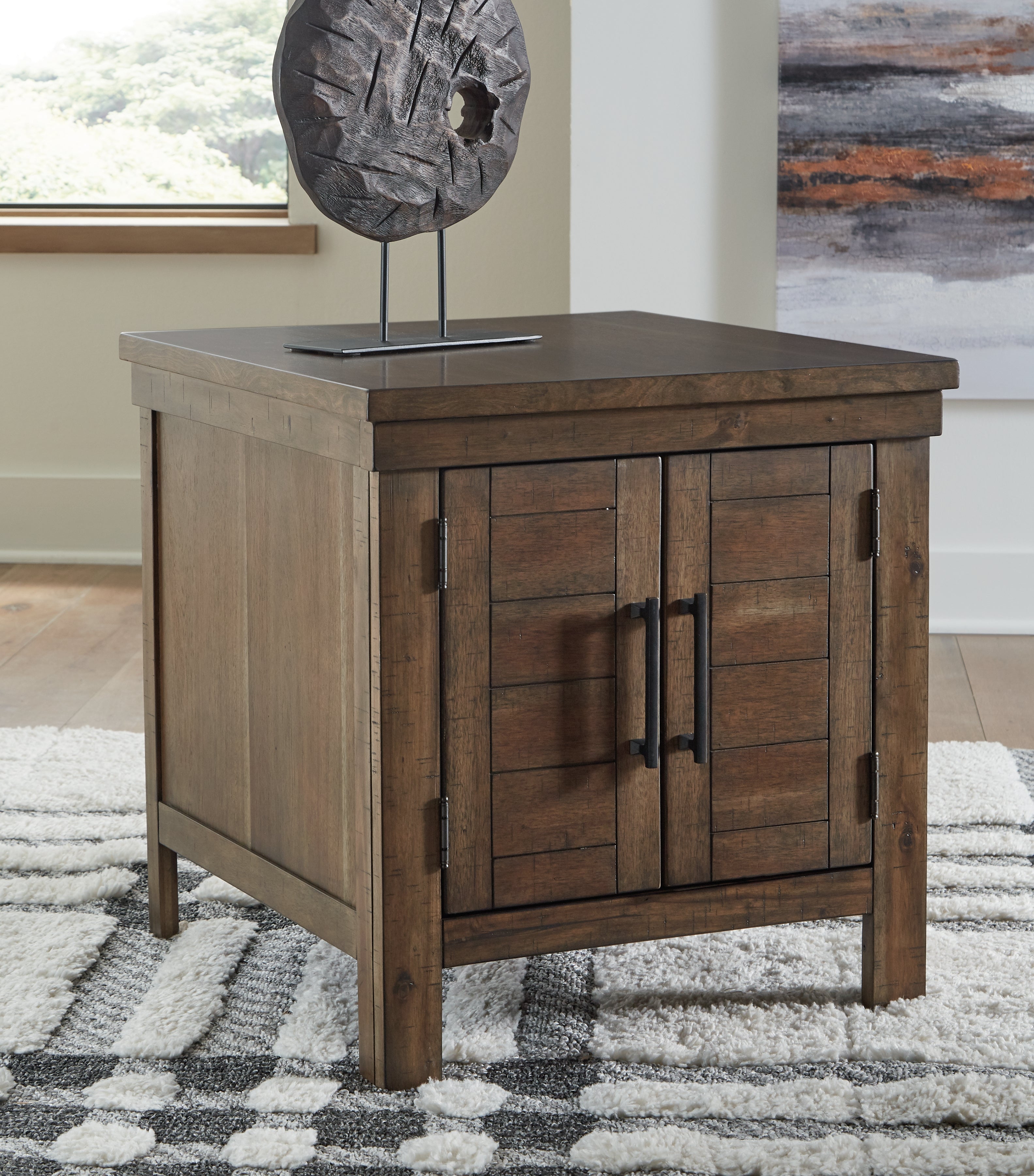 Auburndale Furniture Outlet - Ashley Furniture - Moriville End Table - Rectangular End Table / Grayish Brown - T731-3