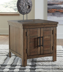 Auburndale Furniture Outlet - Ashley Furniture - Moriville End Table - Rectangular End Table / Grayish Brown - T731-3