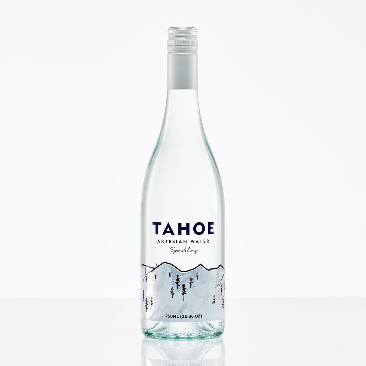 Tahoe Artesian Water, Sparkling, 750 ml Glass Bottle, 12 Pack