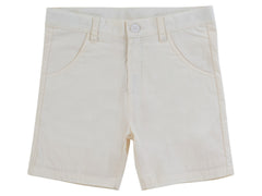 Kipp Polished Cotton Off White Shorts