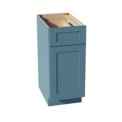 TG-B15: Soft Green Shaker 15" 1 Drawer 1 Door Standard Base Cabinet