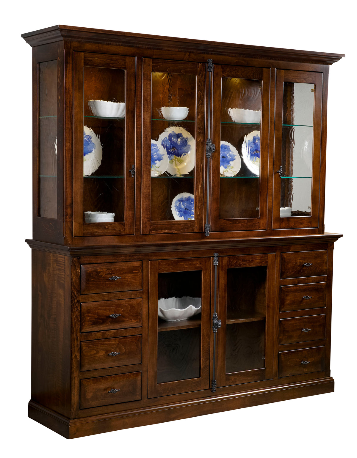 Amish Traditional Solid Wood Dining Room Hutch