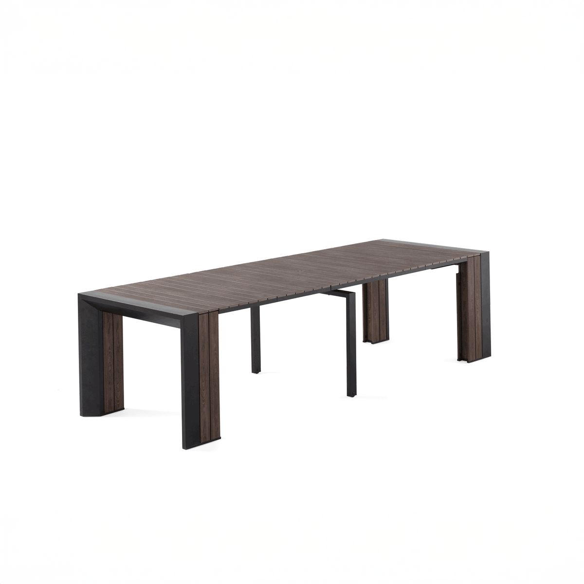 Transformer - Table Extérieur Extensible - Noyer Foncé