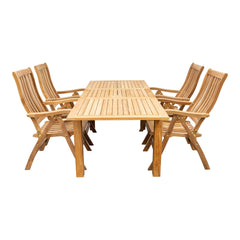 Gartenmöbel Set Minimalistik/Kediri, 5-teilig, für 4 Personen