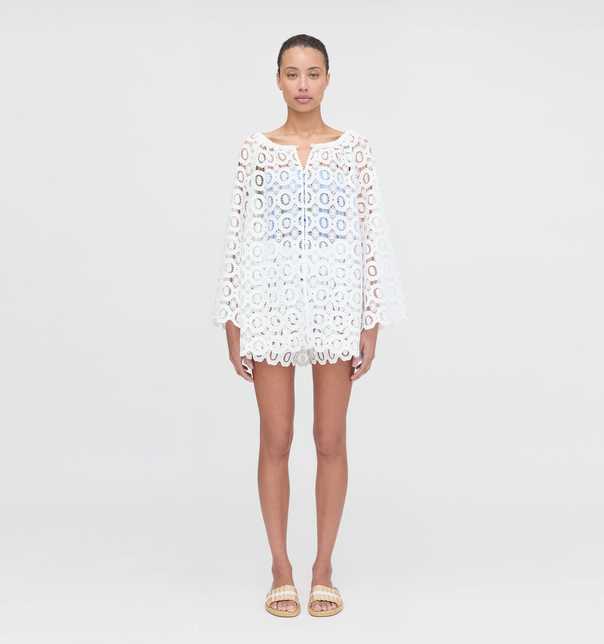 The Enella Tunic - White Broderie