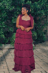 The Ophelia Maxi Dress in Plum