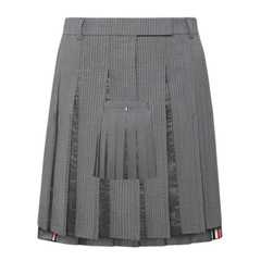 Low Rise Above Knee Pleated Skirt