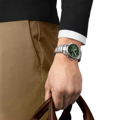 Tissot PR 100 Chronograph Green Dial Watch