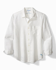 'Tommy Bahama Sea Glass Breezer Linen Shirt' in 'White' colour