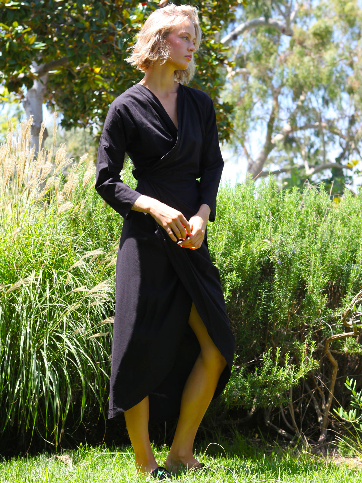 Tulip Wrap Dress (Cotton)