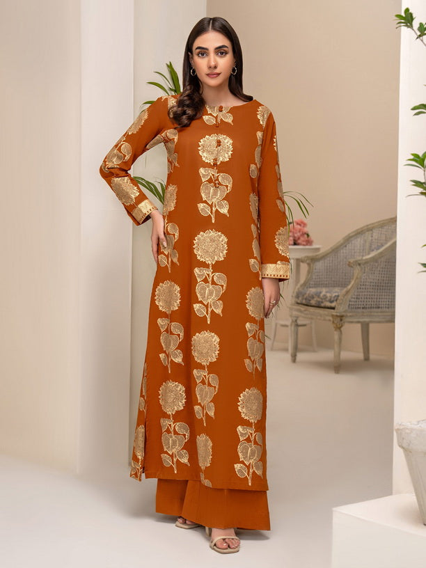 Limelight Summer Unstitched Paste Printed Lawn 2Pc Suit U3409 Orange