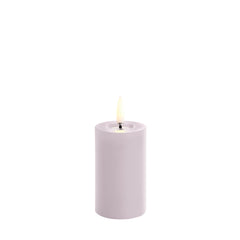 Uyuni Lighting ´Melted´LED bloklys Ø5x7,5 cm - Light lavender