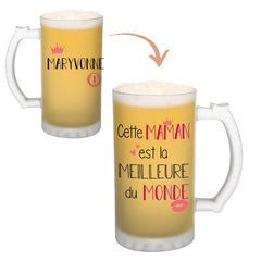 Chope de bière Maryvonne Meilleure Maman - Planetee