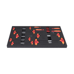 Unior - Set utensili 1600SOS19-US in vassoio SOS per cassettiera stretta