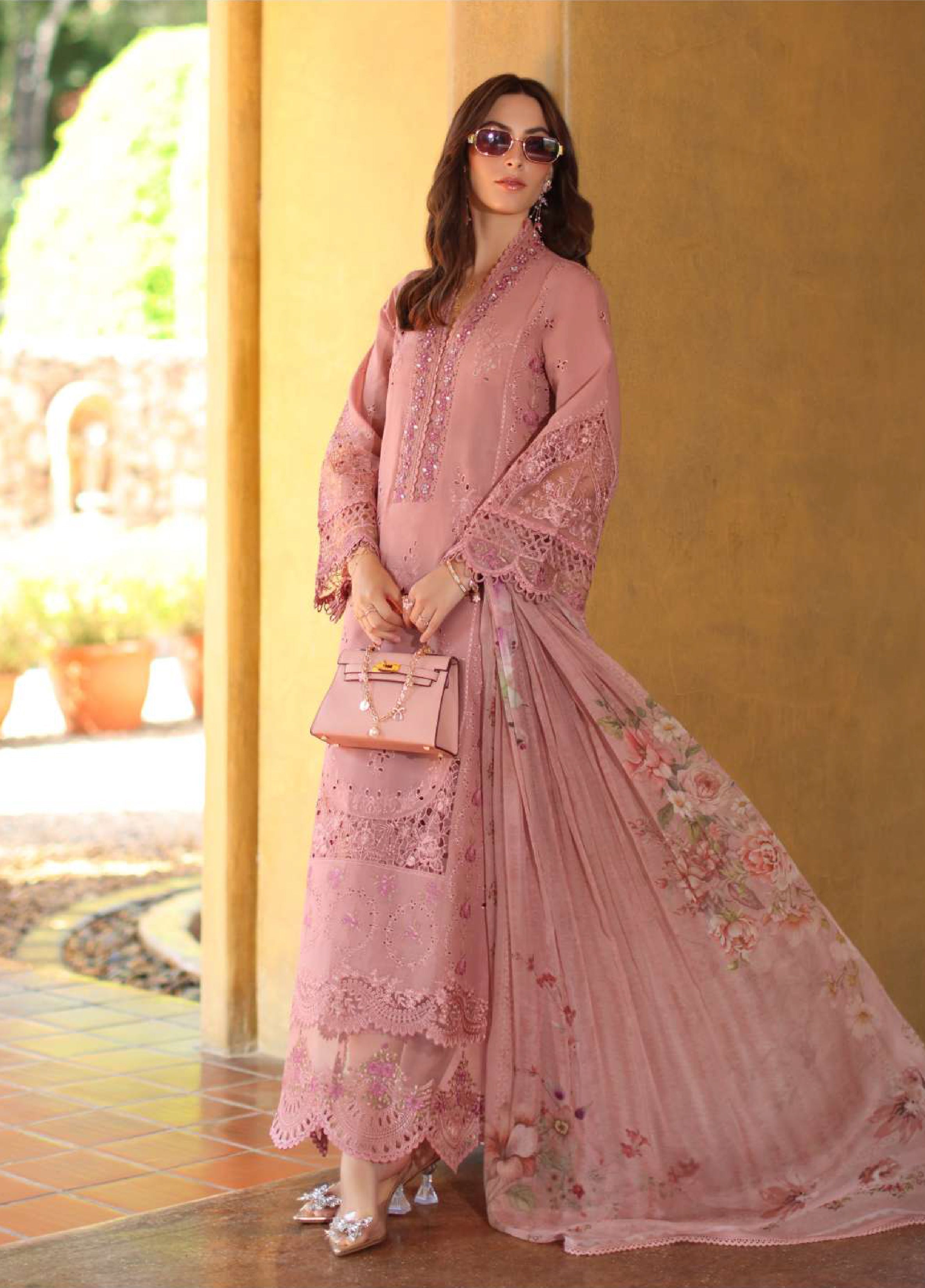 Noor by Saadia Asad Unstitched Embroidered Luxury Lawn 3 Piece Suit SA26UNL D3B-MIRELLE - Eid Collection