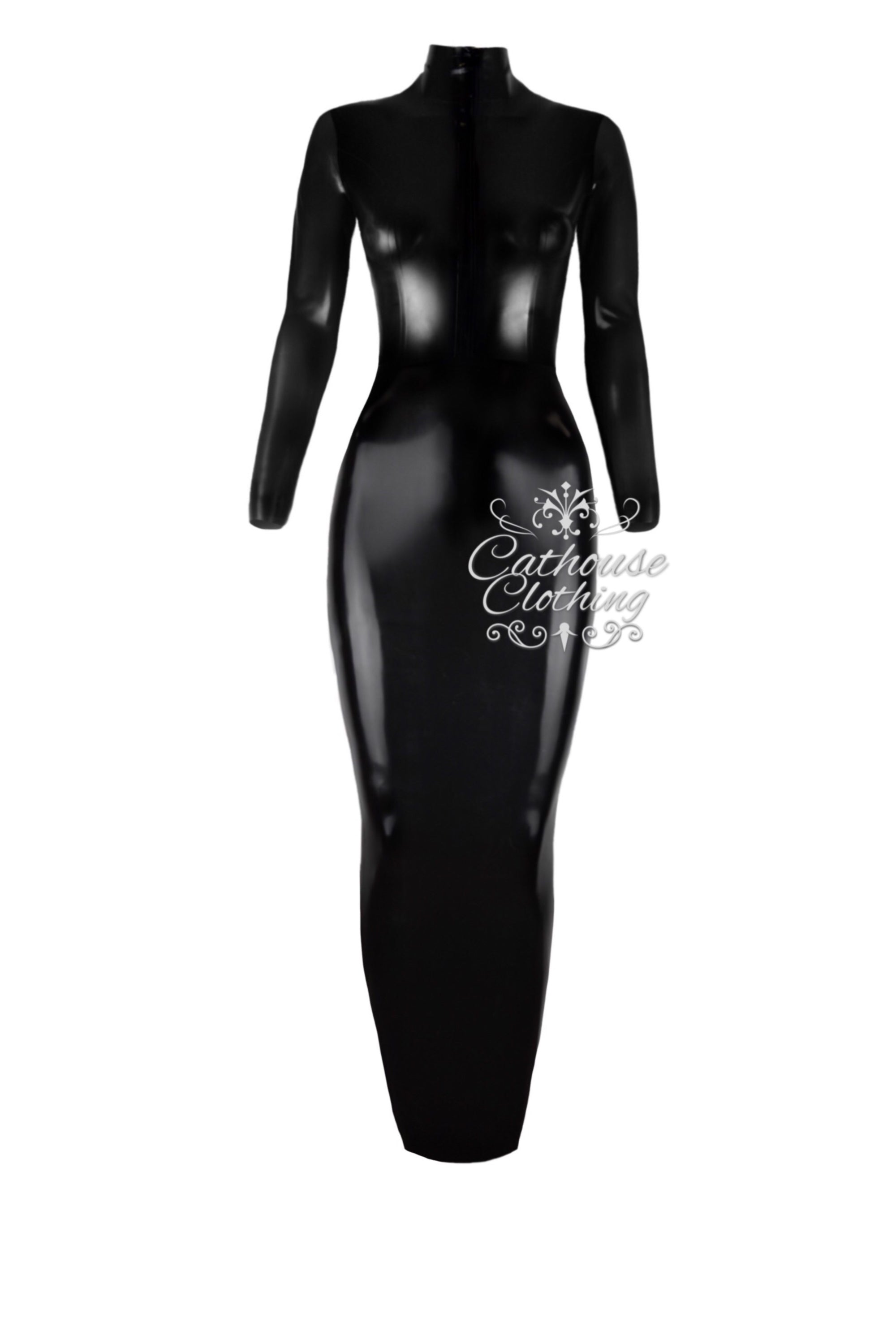 Latex hobble dress