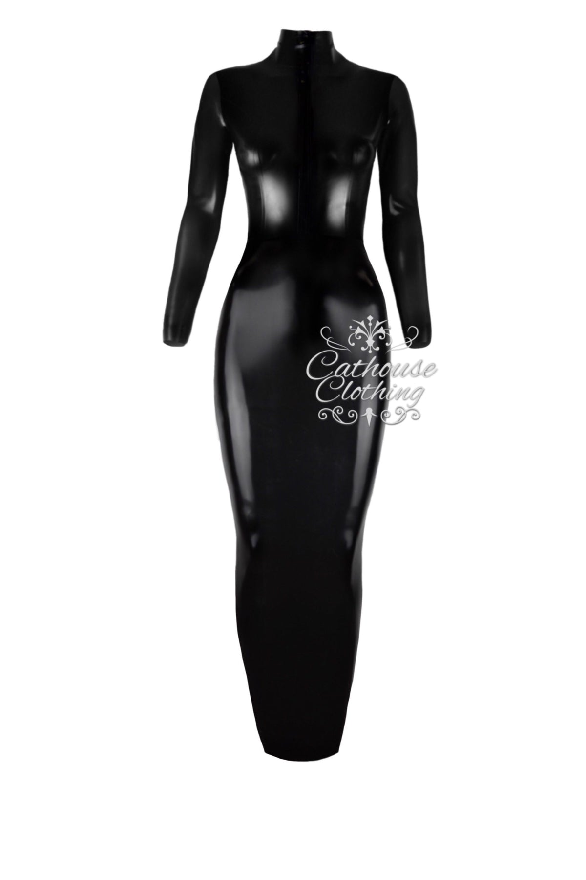 Latex hobble dress