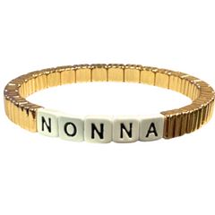 Elegant Nonna bracelet by La Lumiere NY featuring intricate silver design and delicate chain details.