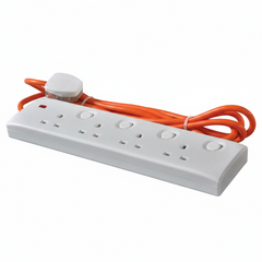 Orel 13 Amp Trailer Socket with 5m White Wire & Fused Plug Top