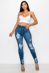 Isabella - High Rise Destructed Skinny