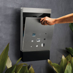 Sandleford Letter Box Caddy Stainless Steel Lockable Mailbox Wall Mounted