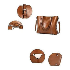 Light Blue Fashionable Soft Leather Women's Handbag, Large Capacity Shoulder & Crossbody, Casual Bucket Bag