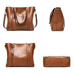 Light Blue Fashionable Soft Leather Women's Handbag, Large Capacity Shoulder & Crossbody, Casual Bucket Bag
