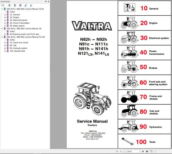 Unlock the full potential of your Valtra tractor with the comprehensive N82H to N141LS Service Manual in PDF format. This essential guide provides detailed insights into maintenance, troubleshooting, and repair procedures, ensuring your tractor operates at peak performance.