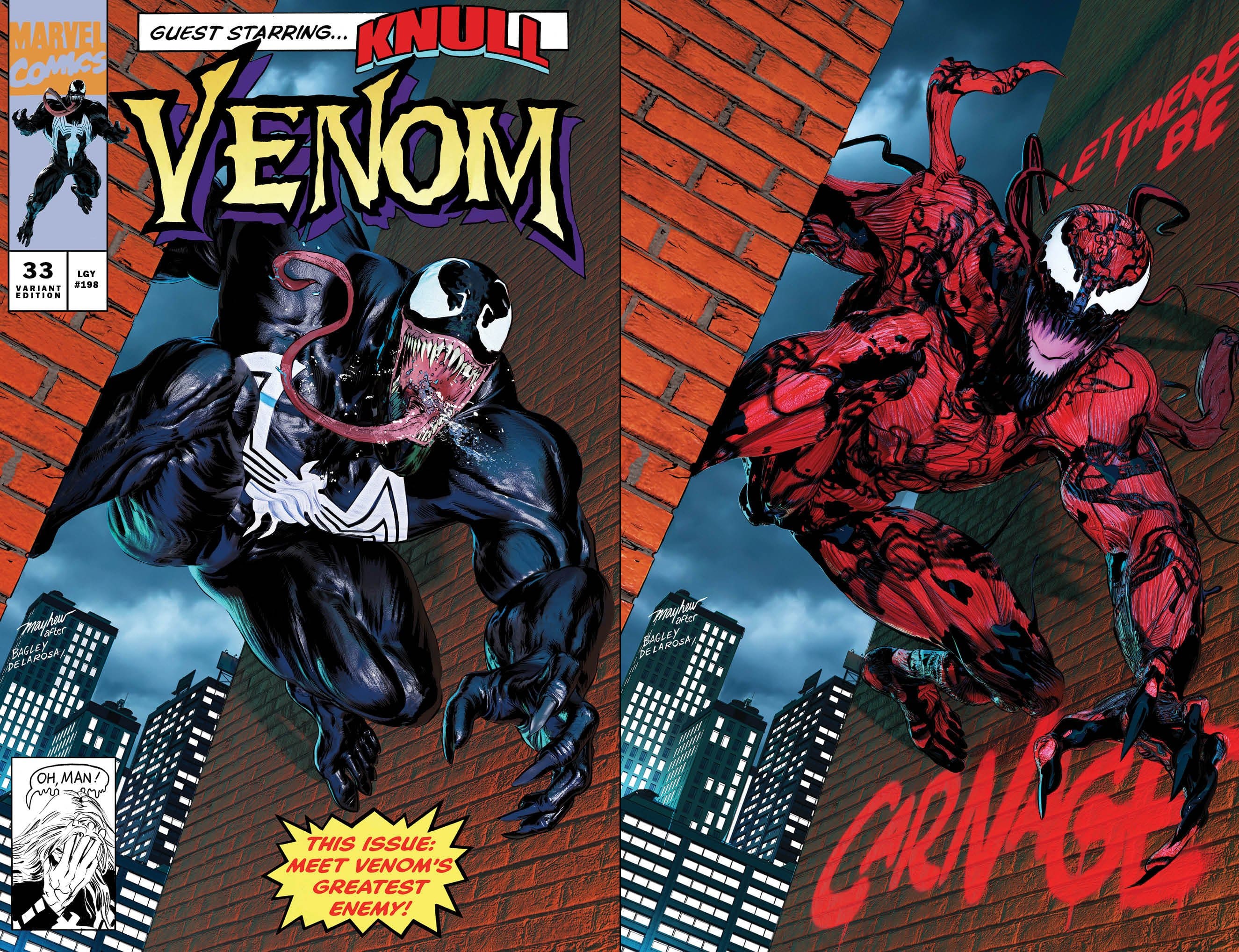 VENOM #33 Mike Mayhew Studio Variant Cover A Trade Dress and Cover B Set Raw