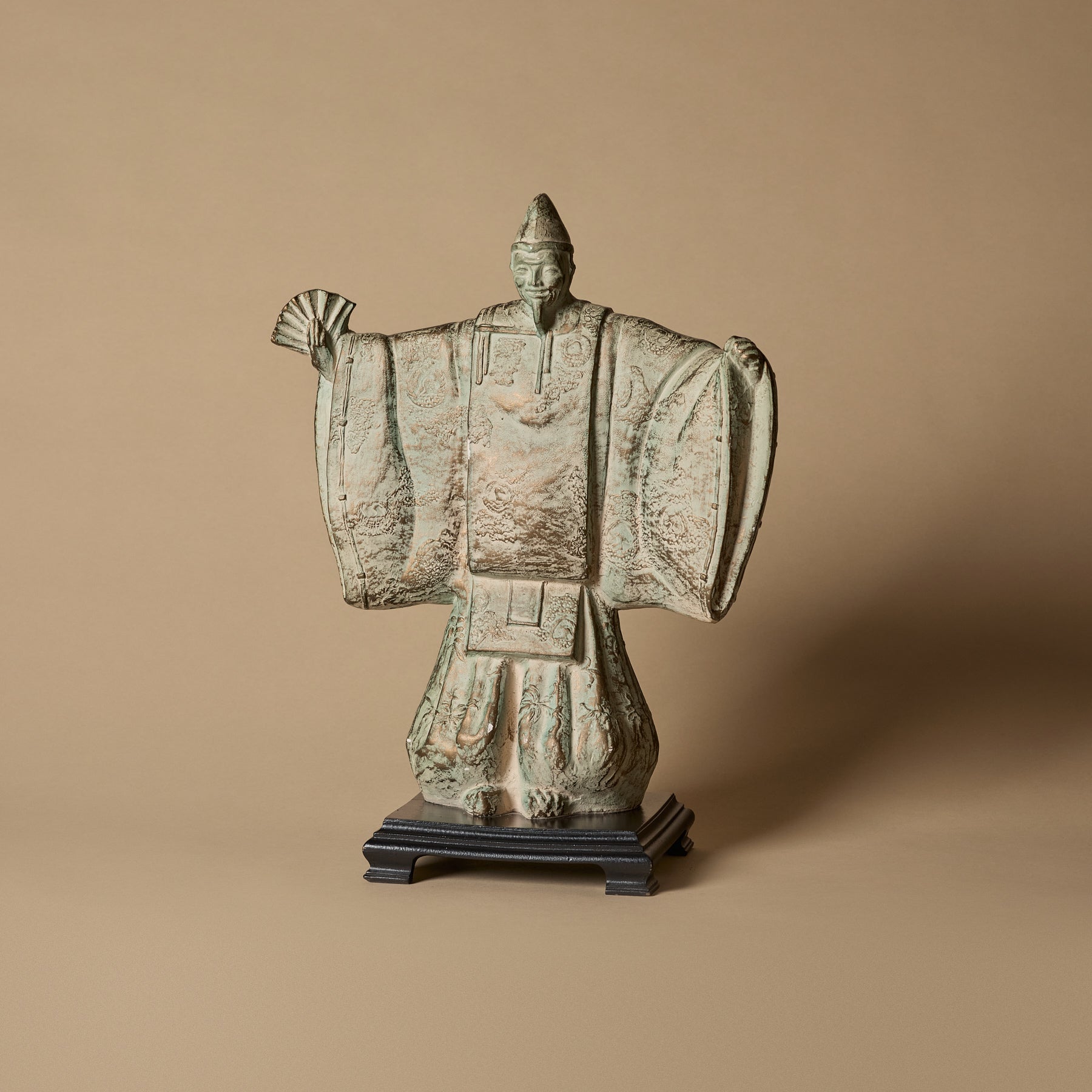 Austin Productions Samurai Uesugi Statue on Wooden Base